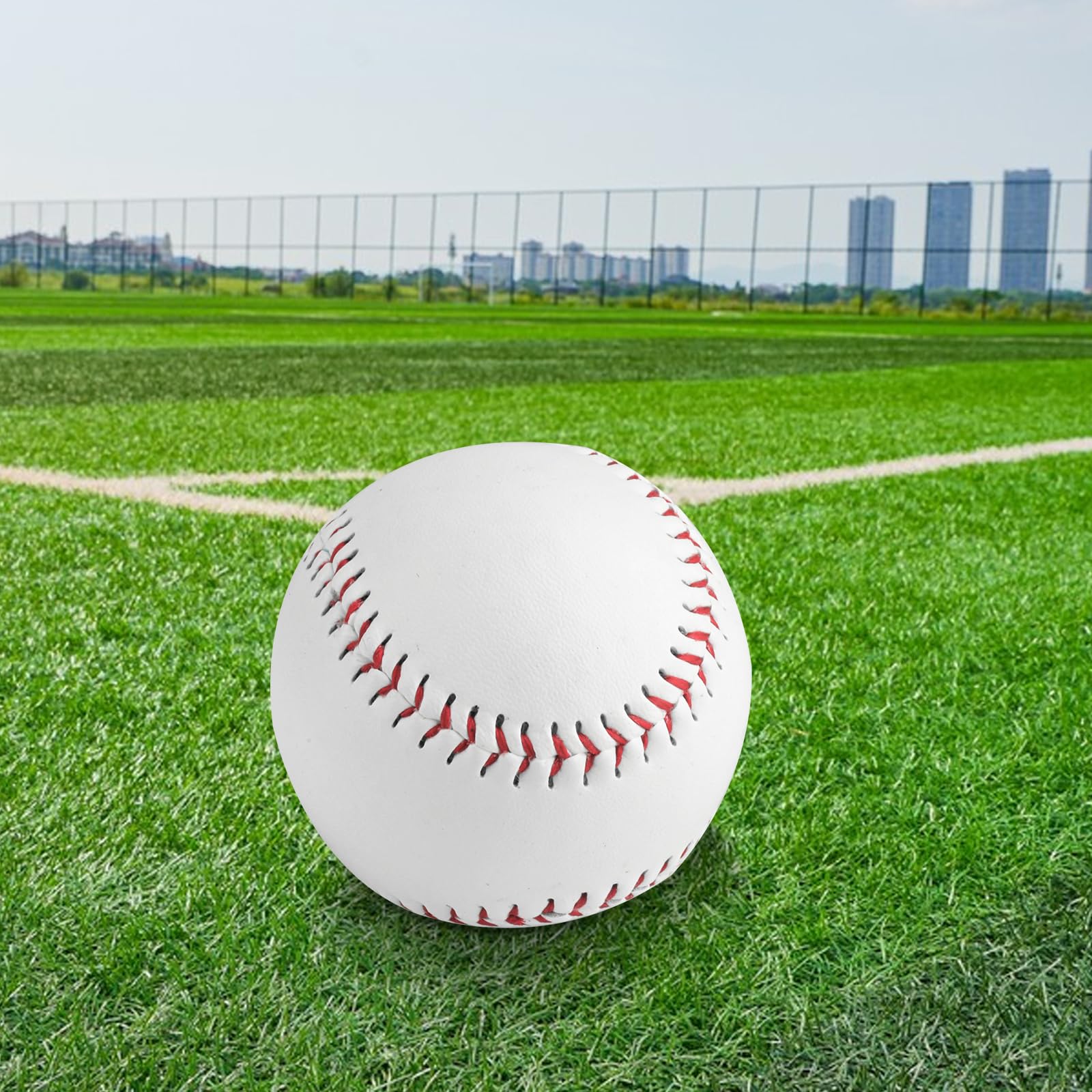 Pelotas de béisbol de 9 pulgadas cosidas a mano, PU, núcleo de goma dura y suave para adultos, entrenamiento