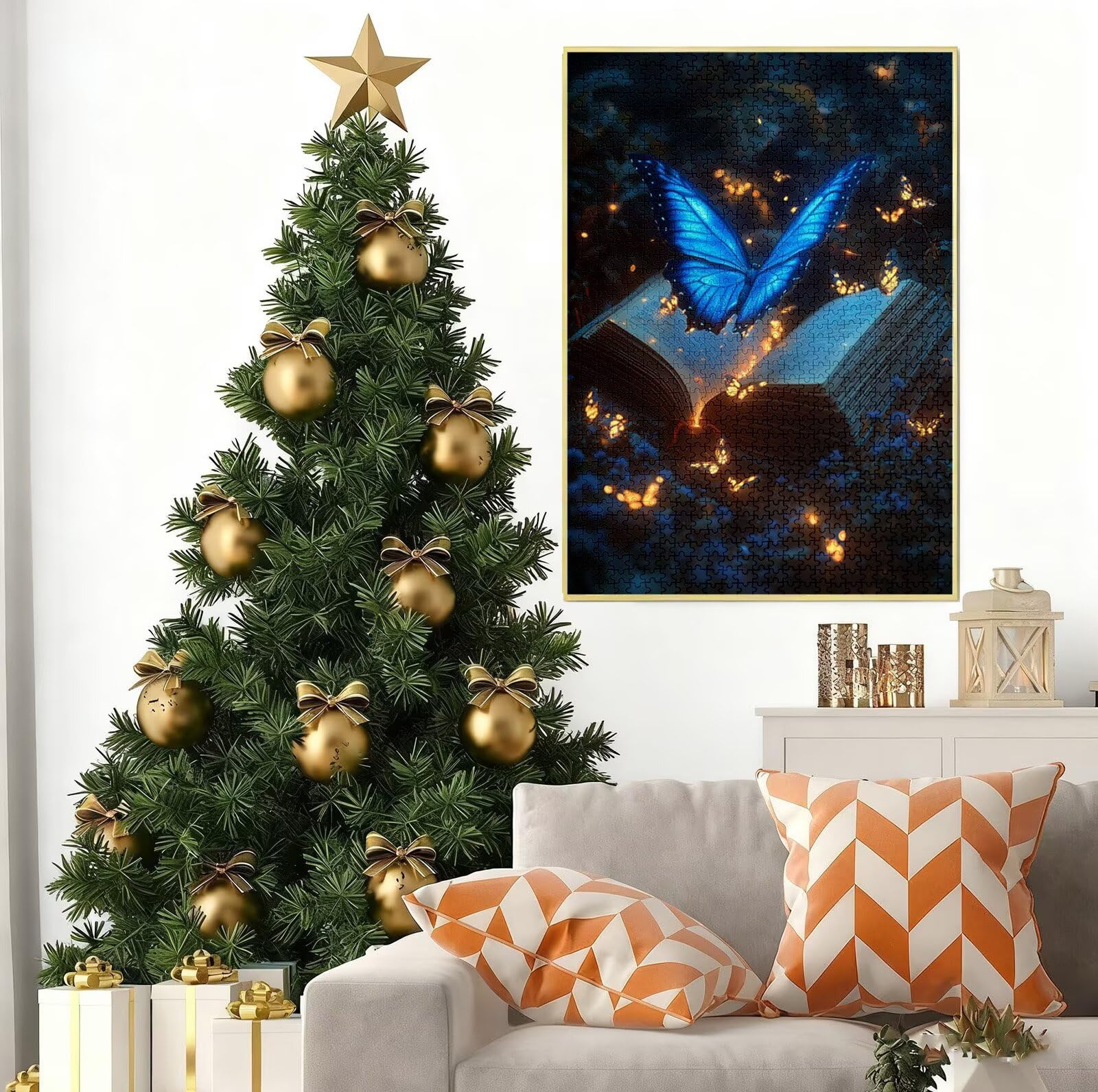 Puzzle 3000 Pezzi per Adulti, Puzzle Sogno in Legno per Adulti, Puzzles Farfalla Impegnativi, Giochi Educativo per Famiglie, Rompecapo con Scatola per Decorazioni Casa, Donna Regalo di Natale B-6855