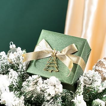 WRAPAHOLIC Wrapping Paper Roll - Mini Roll - 17 Inch x 16.5 Feet - Green with Metallic Shine for Birthday, Holiday, Wedding, Baby Shower