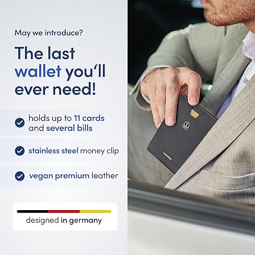 Miniatura 2 de TRAVANDO AUSTIN - Cartera delgada para hombre con clip para dinero, bloqueo RFID, soporte para tarjetas de crédito plegable para hombres con caja de