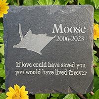 Vista 10 de Regalo personalizado de piedra conmemorativa para mascotas, marcador de tumba de cabra - lápida de condolencia de mascotas - lápida de jardín