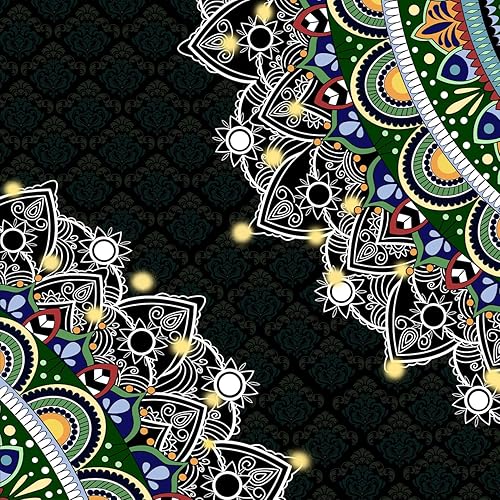 Miniatura 6 de vavalad Tapiz Mandala, tapices estéticos florales, tapiz bohemio de lujo, decoración para colgar en la pared para dormitorio, sala de estar,