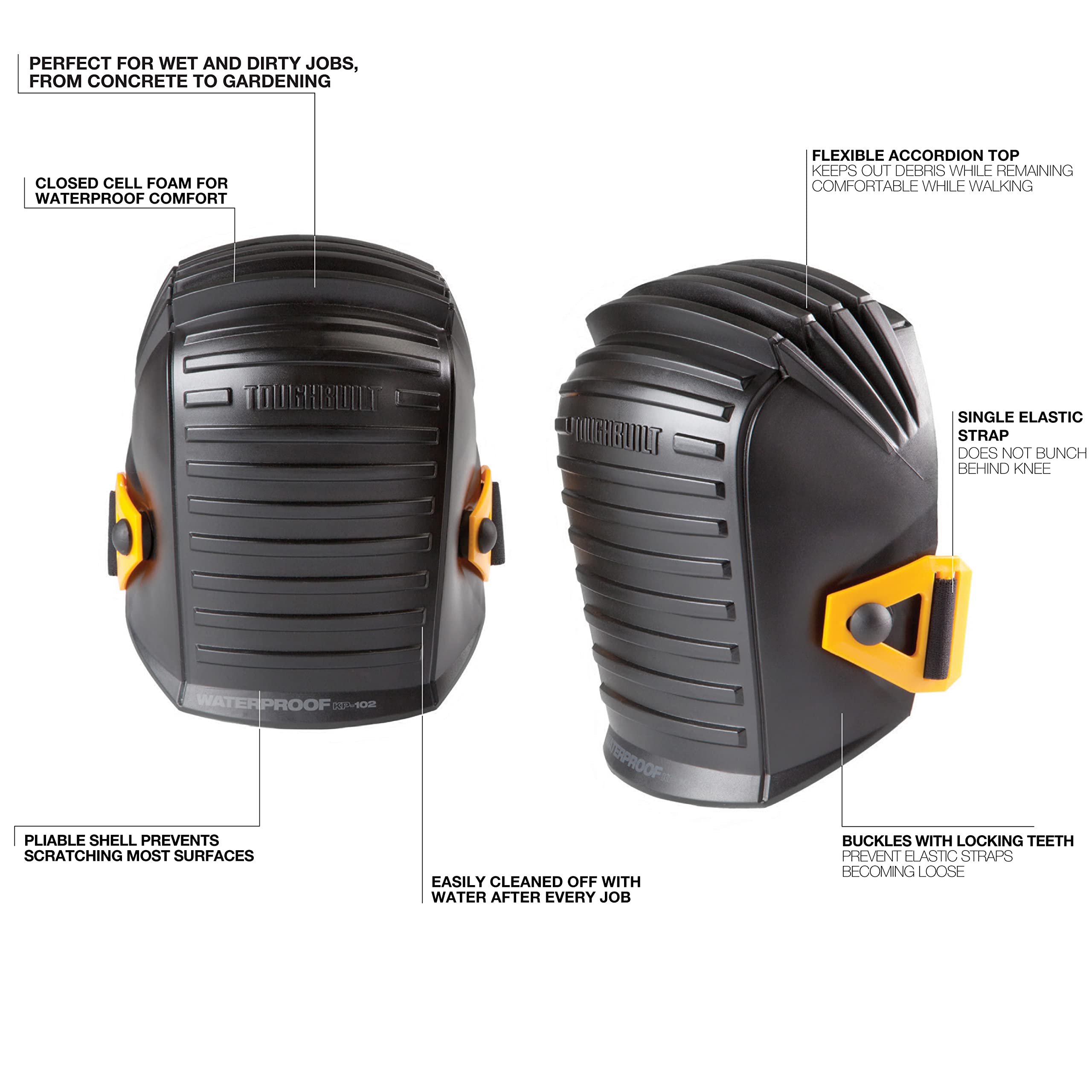 Genouillères imperméables - TOUGHBUILT INDUSTRIES INC - TB-KP-102