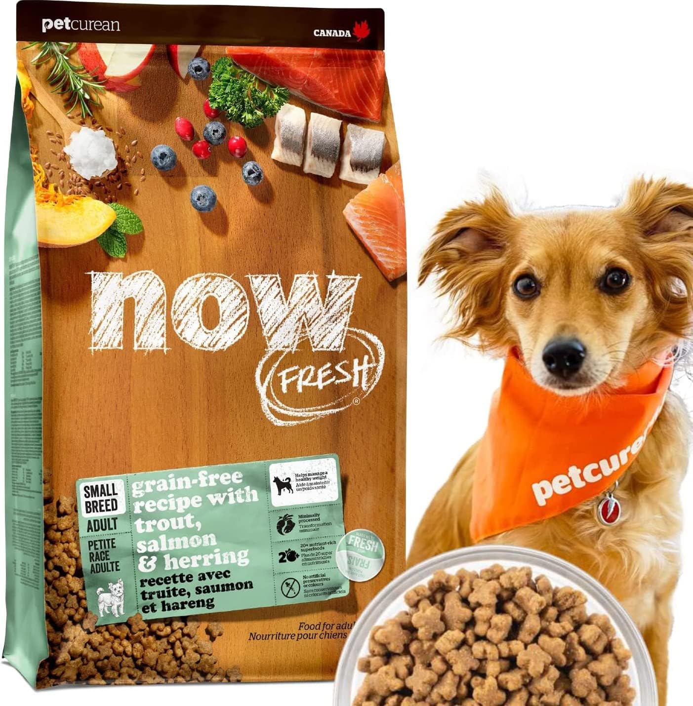 Amazon.co.jp 【新鮮という品質をお届け】 ナウフレッシュ 超小粒 小型犬 成犬用 0.8kg ドッグフード ドライ お魚味