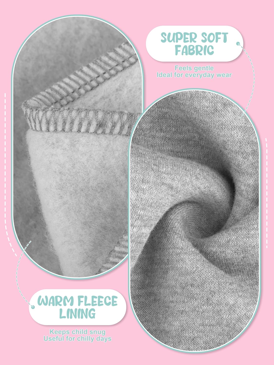 Resinta Girls Fleece Lined Sweatpants Youth Jogger Athletic Pants Kids Pull-On Pants with Pockets and Drawstring - Image 4