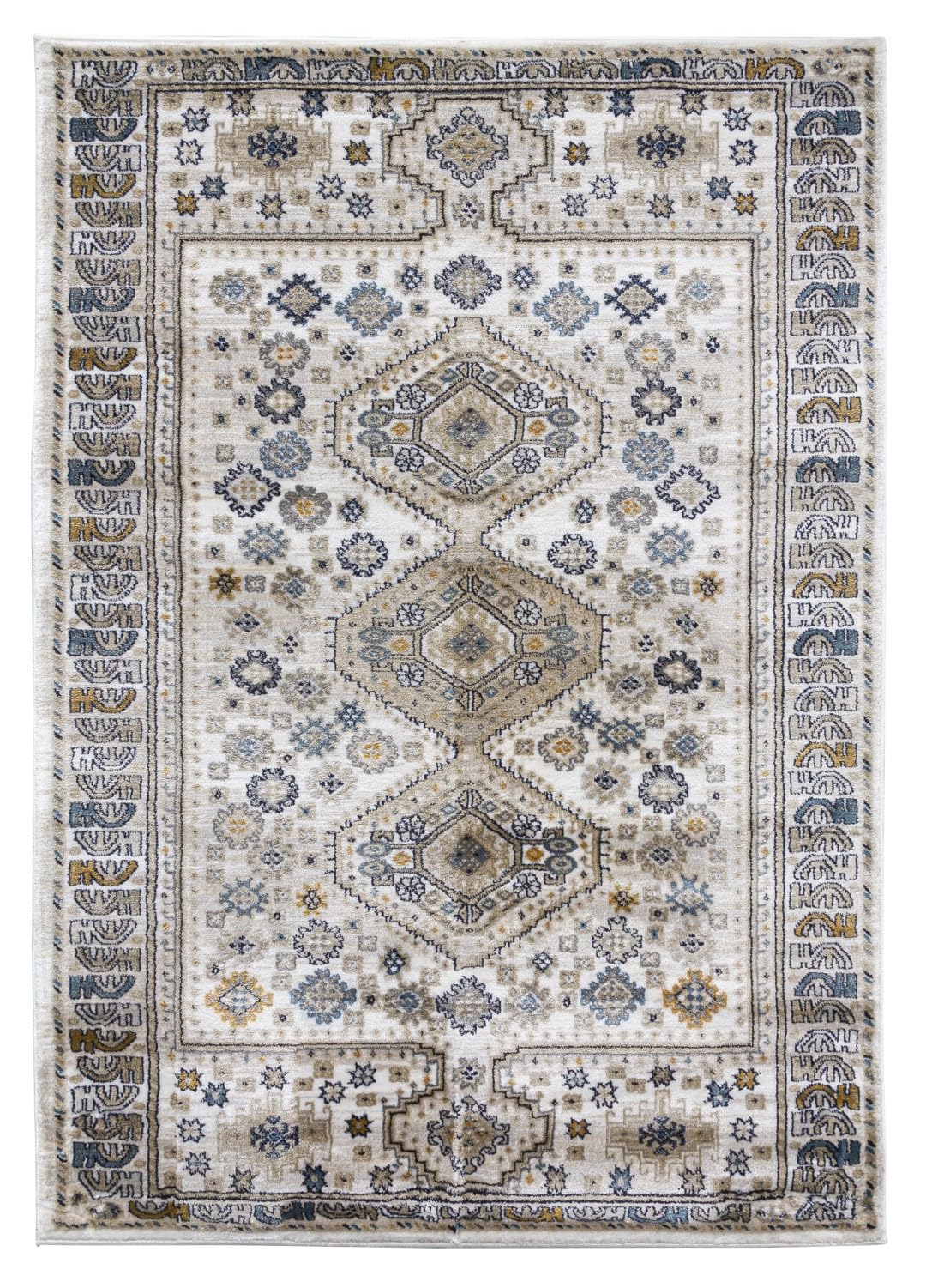 SrS Rugs® Impulse - Area Rug for Living Room, Bedroom, Hallway Runner Rug - Abstract Geometric Design - Provides Home with Comfort and Warmth (Katana Natural, 80cm x 150cm) — image 1
