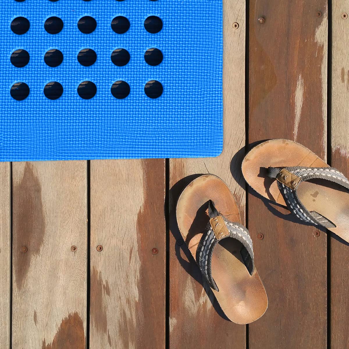 EYEPOWER 5,6 m² Stuoia di Sottofondo per Piscina - 16 Tappetini in Eva 62x62 - Tappeti per Esterni