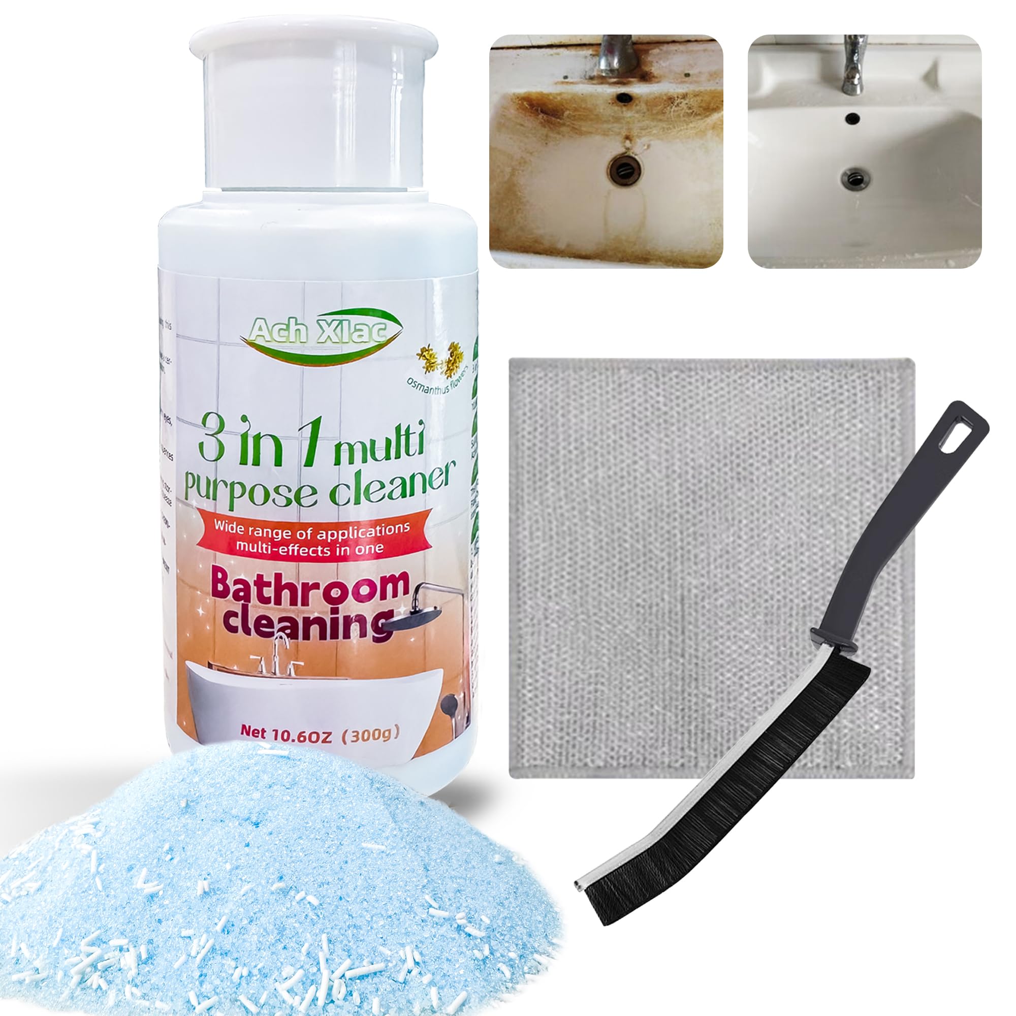 Bathroom Cleaner Household Cleaning Crevice Cleaning Brush Clean Mesh Pads for Stain All Purpose Cleaner Glass Clean Osmanthus