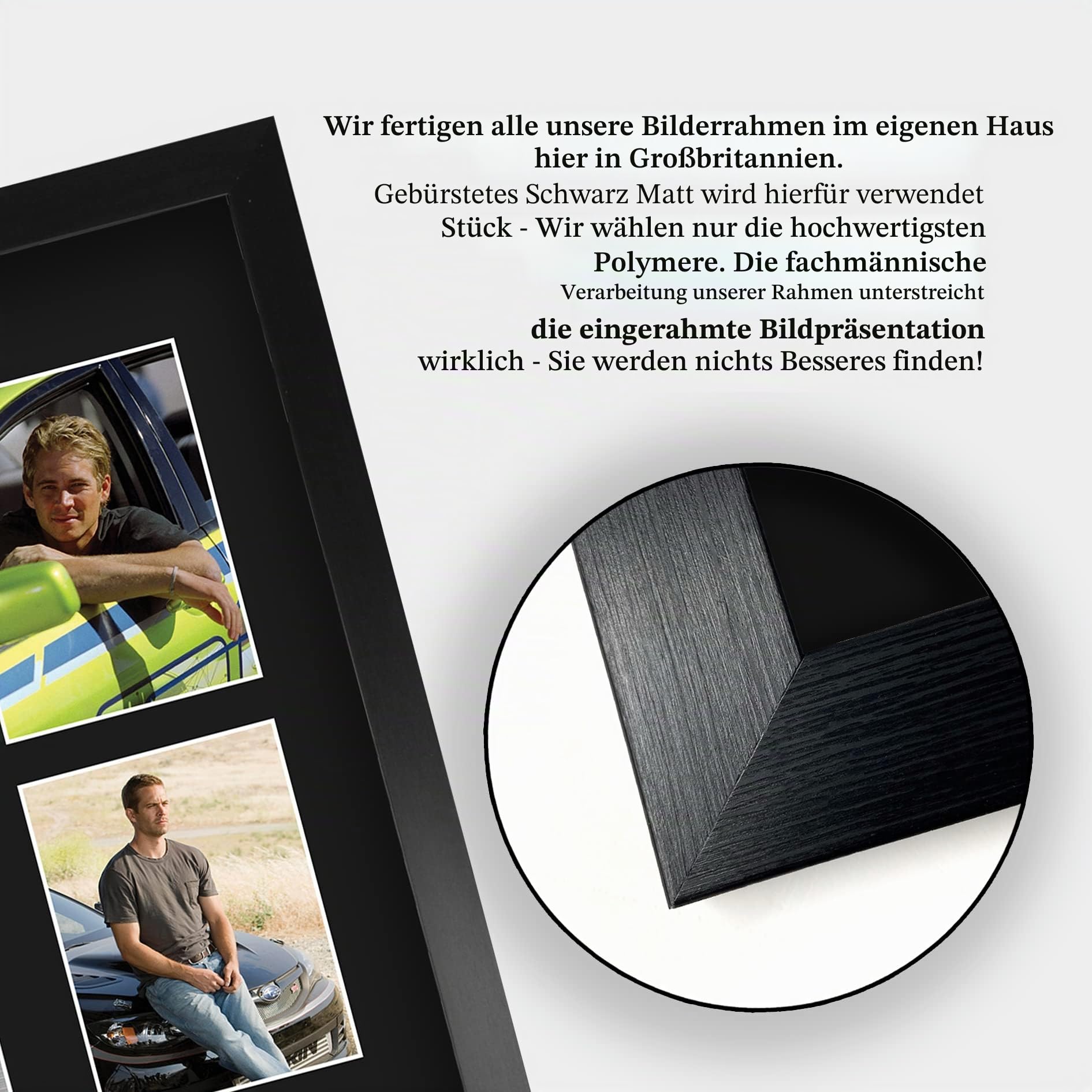 HWC Trading FR A3 Paul Walker Fast and Furious Geschenke Gedruckt, Signiert Autogramm Bild Display Für Film-Erinnerungsstücke-Fans - A3 Eingerahmt