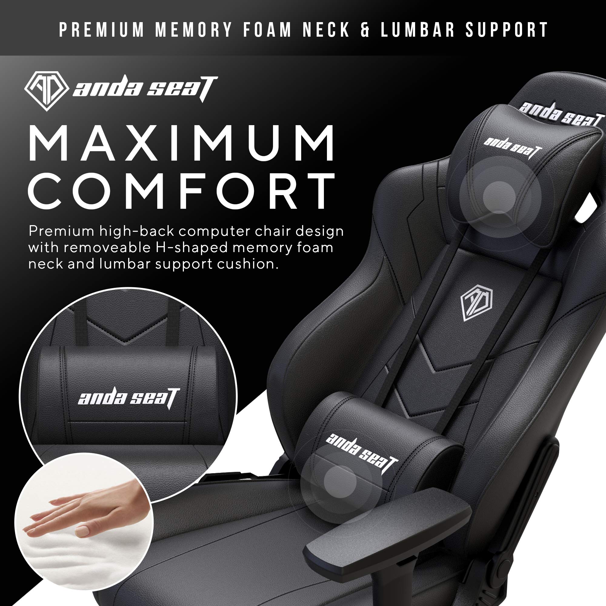 Anda Seat Dark Demon Pro Gaming Chair Black Premium Desk Ergonomic