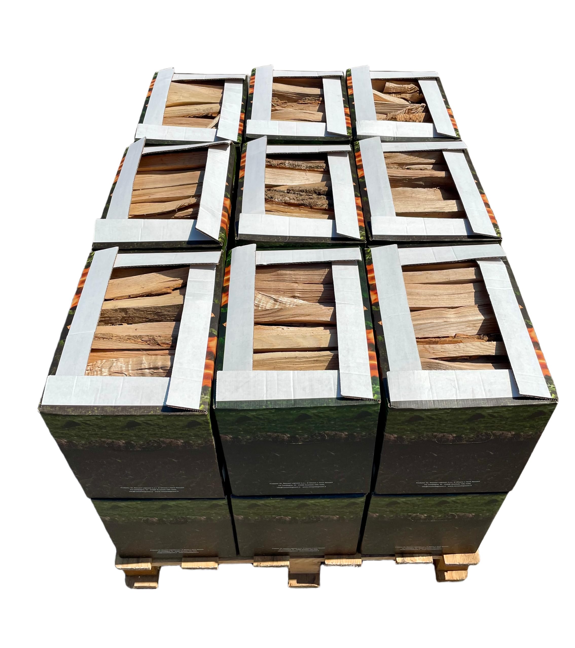 Legnetti Accendifuoco di Latifoglie - 22 cm - Certificati FSC e BiomassPlus - Naturali, Ecologici - Per Barbecue, Camini, Stufe e Forni - 100% legna secca e naturale - Bancale da 18 scatole