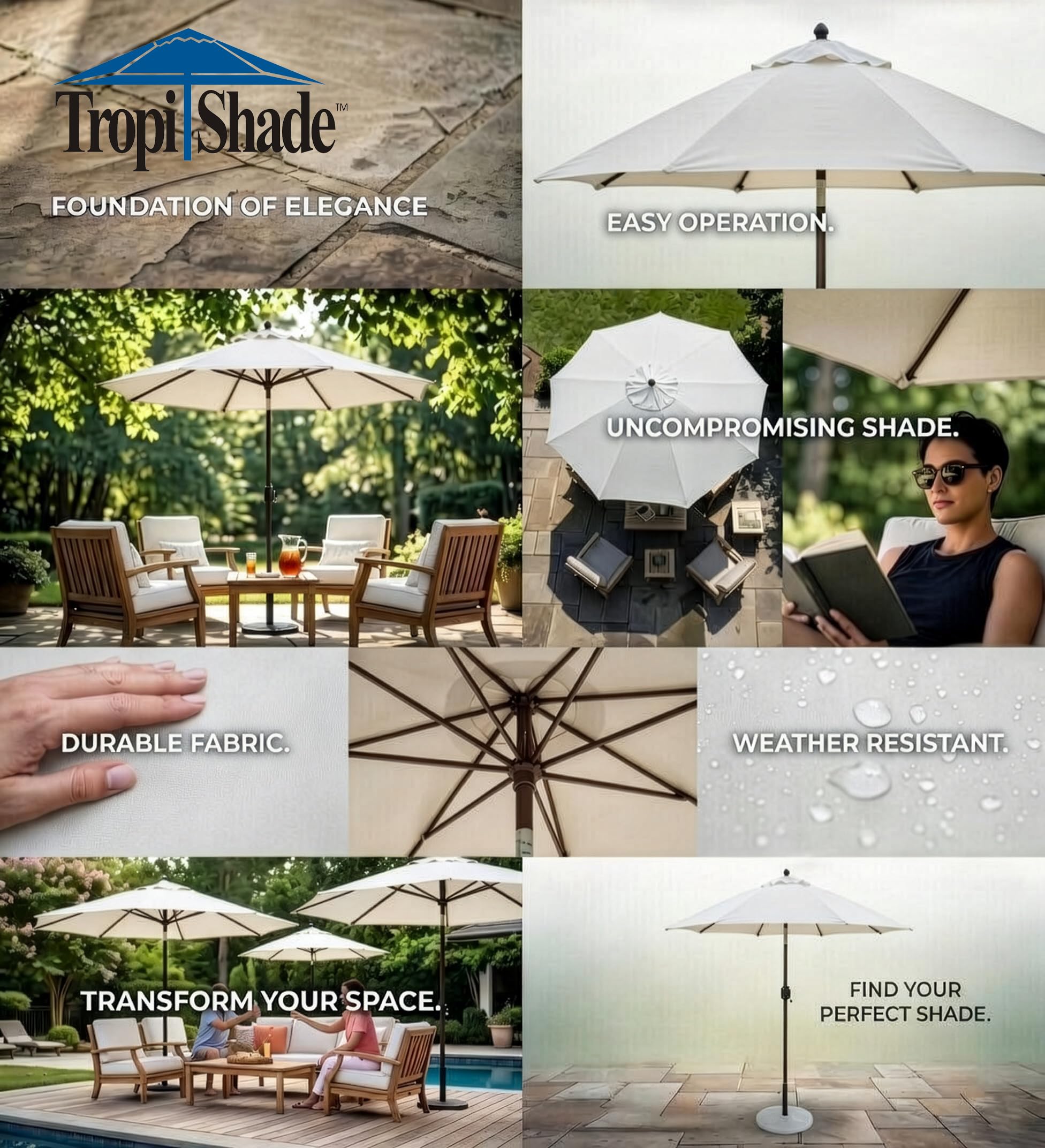 a&m patio umbrella Amazon.com : AMMSUN 7ft Patio Umbrella with Fringe Outdoor Tassel Umbrella  UPF50+ Premium Steel Pole and Ribs Push Button Tilt, Light Beige : Patio,  Lawn & Garden