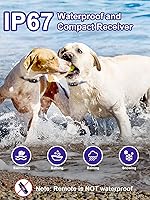Vista 4 de Bousnic Collar de choque para perros 2 perros (5-120Lbs) - Collar de entrenamiento impermeable de 3300 pies para perros grandes, medianos y pequeños