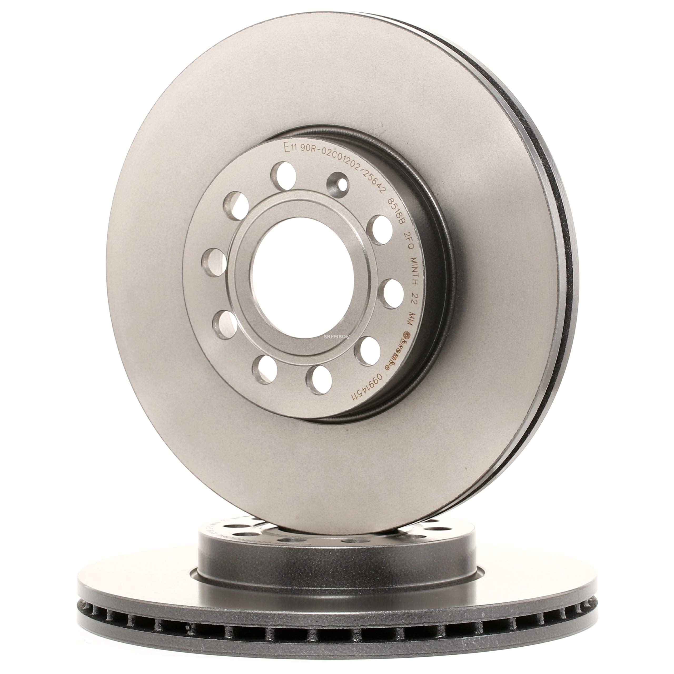 BREMBO 09.9145.11 2x Disque de frein Avant Ø288mm Hauteur: 50mm Épaisseur: 25mm ventilé de l'intérieur Compatible avec VW Golf 7 3/5 portes 5G1, BQ1, BE1, BE2 Golf 5 3/5 portes 1K1, AUDI