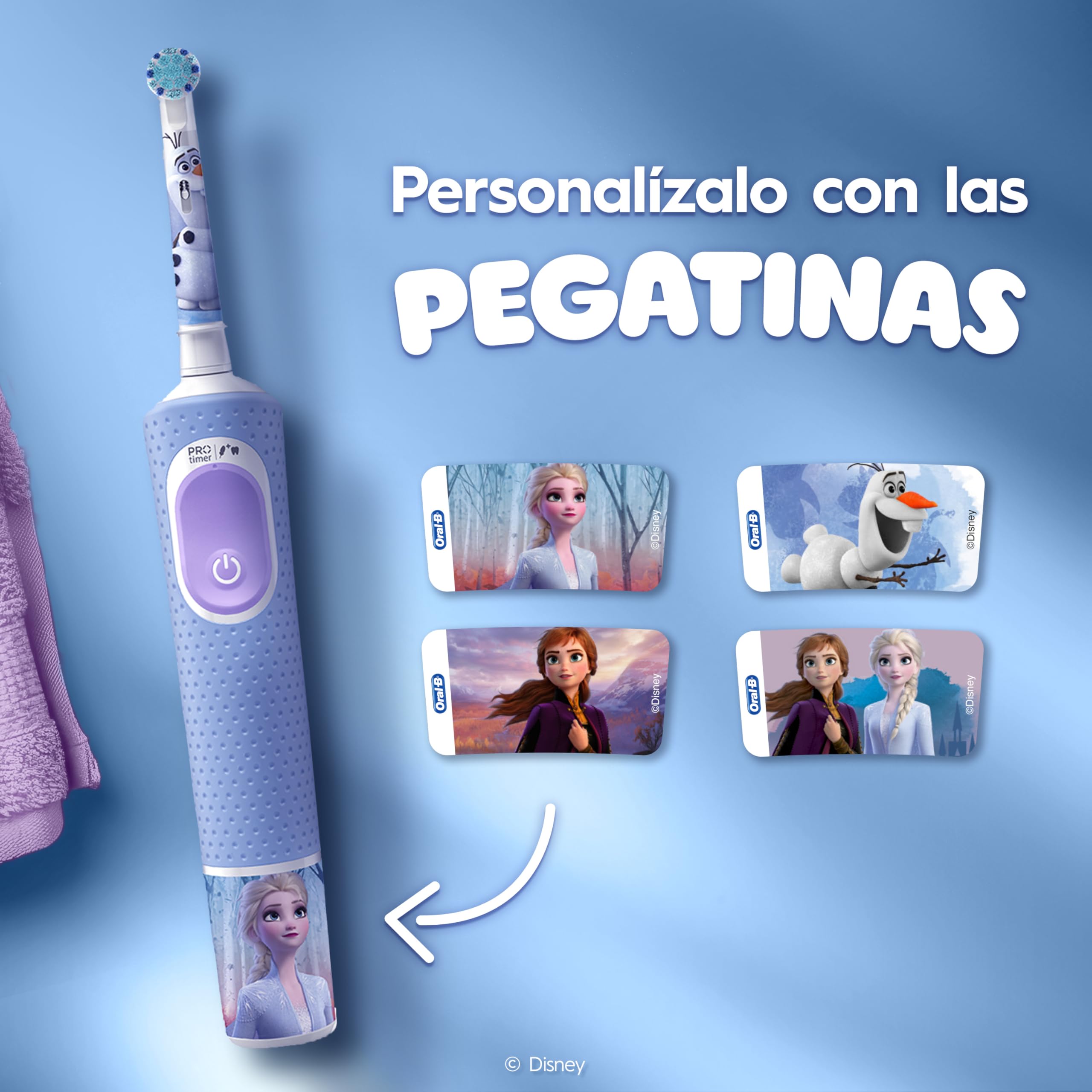 Oral-B Pro Kids Cepillo De Dientes Eléctrico, 1 Mango De Frozen, 1 Cabezal, 1 Estuche De Viaje, Diseñado Por Braun, Apto Para Niños Mayores De 3 Años — view 5