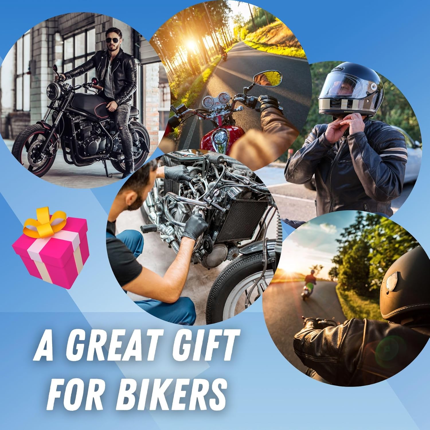 Onebttl Motorcycle Gifts for Men, I Don't Snore I Dream I'm a Motorcycle, Tumbler Travel Coffee Mug, Dad Grandpa Biker Rider, Stainless Steel 20oz/590ml - Design D - Image 3