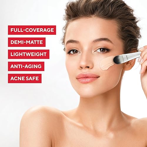 Miniatura 8 de Mirabella Beauty Invincible Anti-Envejecimiento Base líquida HD de cobertura completa, porcelana (0) - Base de acabado fotográfico con efecto