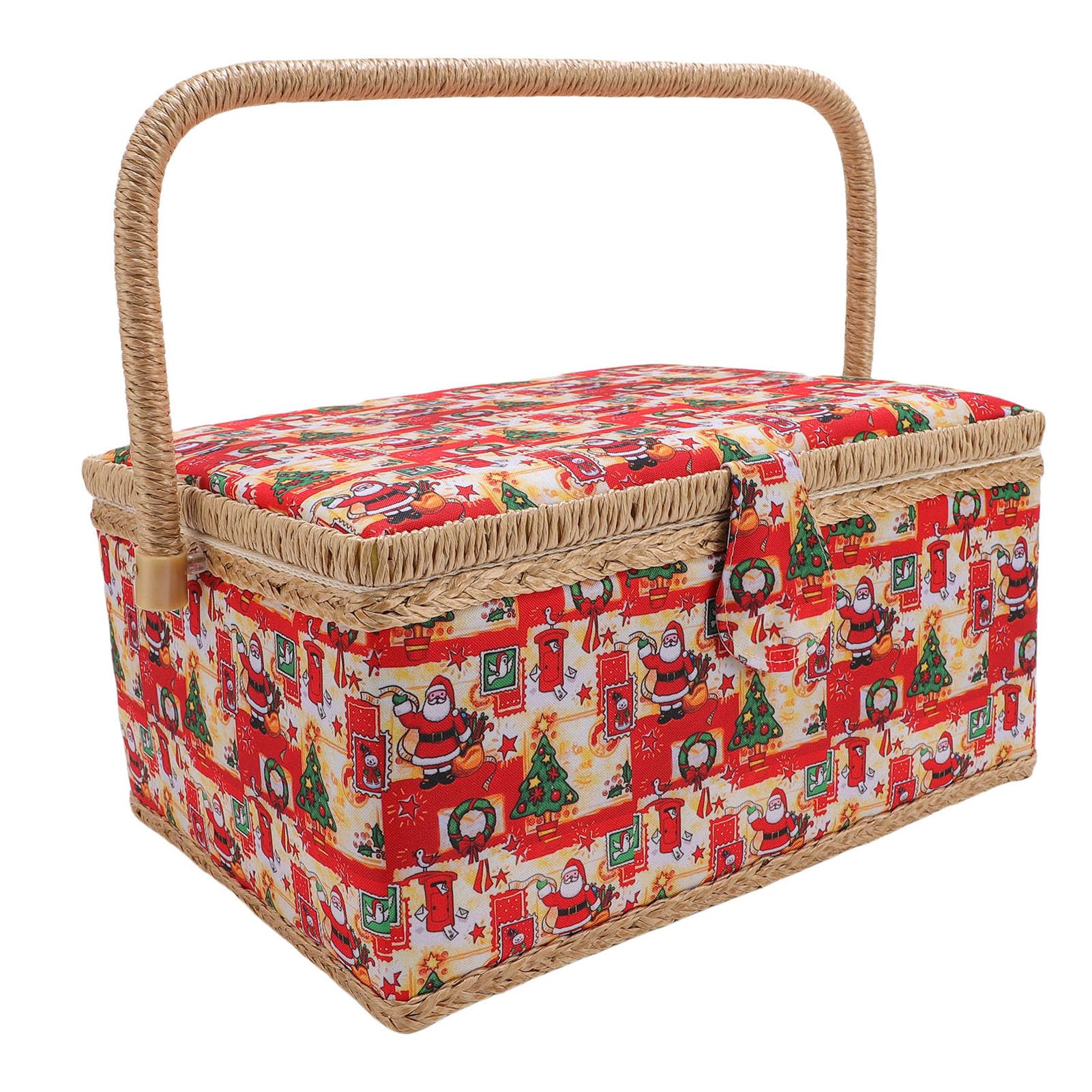Großer Nähkorb-Organizer, Vintage-Näh-Aufbewahrungsbox mit Herausnehmbaren Fächern, Ideal für Mütter und Anfänger
