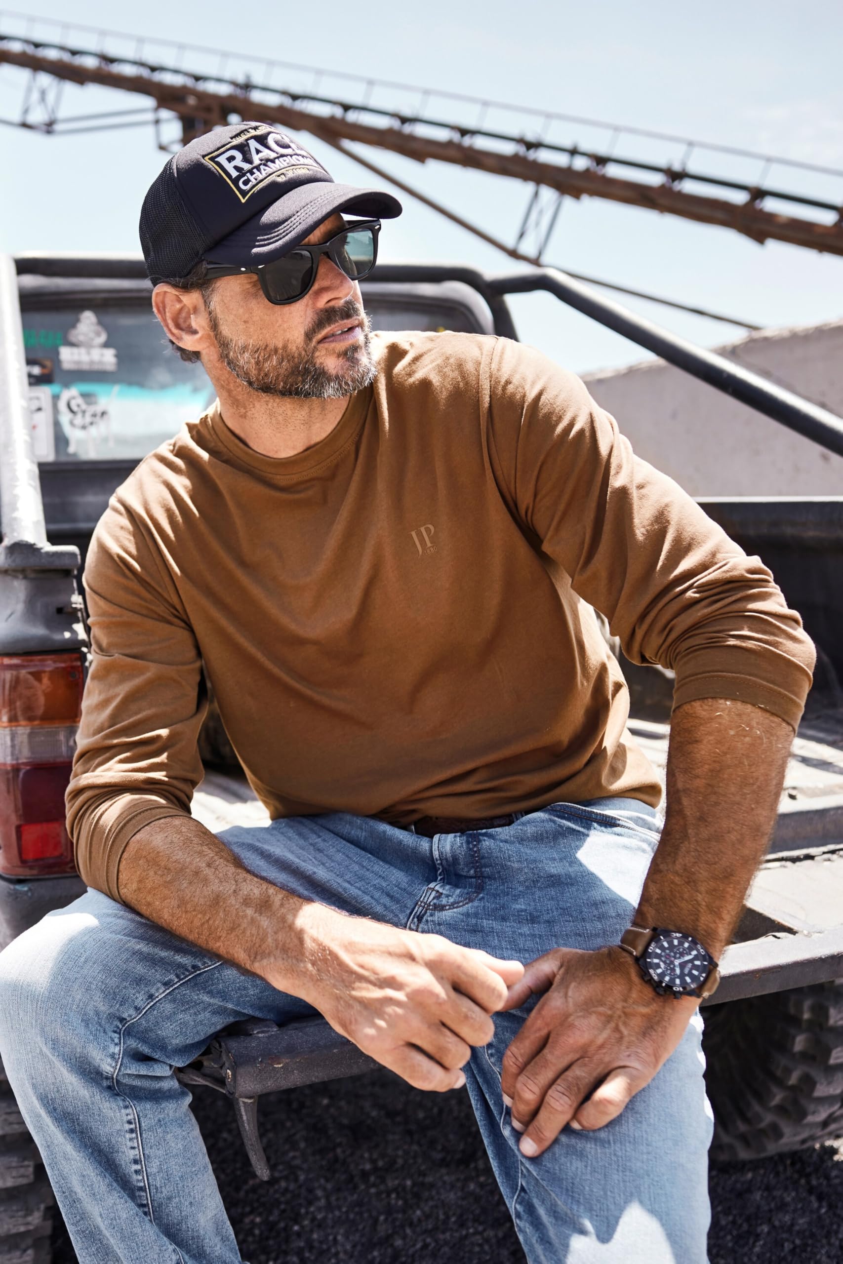 JP 1880 Hommes Grandes Tailles L-8XL T-Shirt à Manches Longues, Collection Basic, Label Oeko-TEX 702559