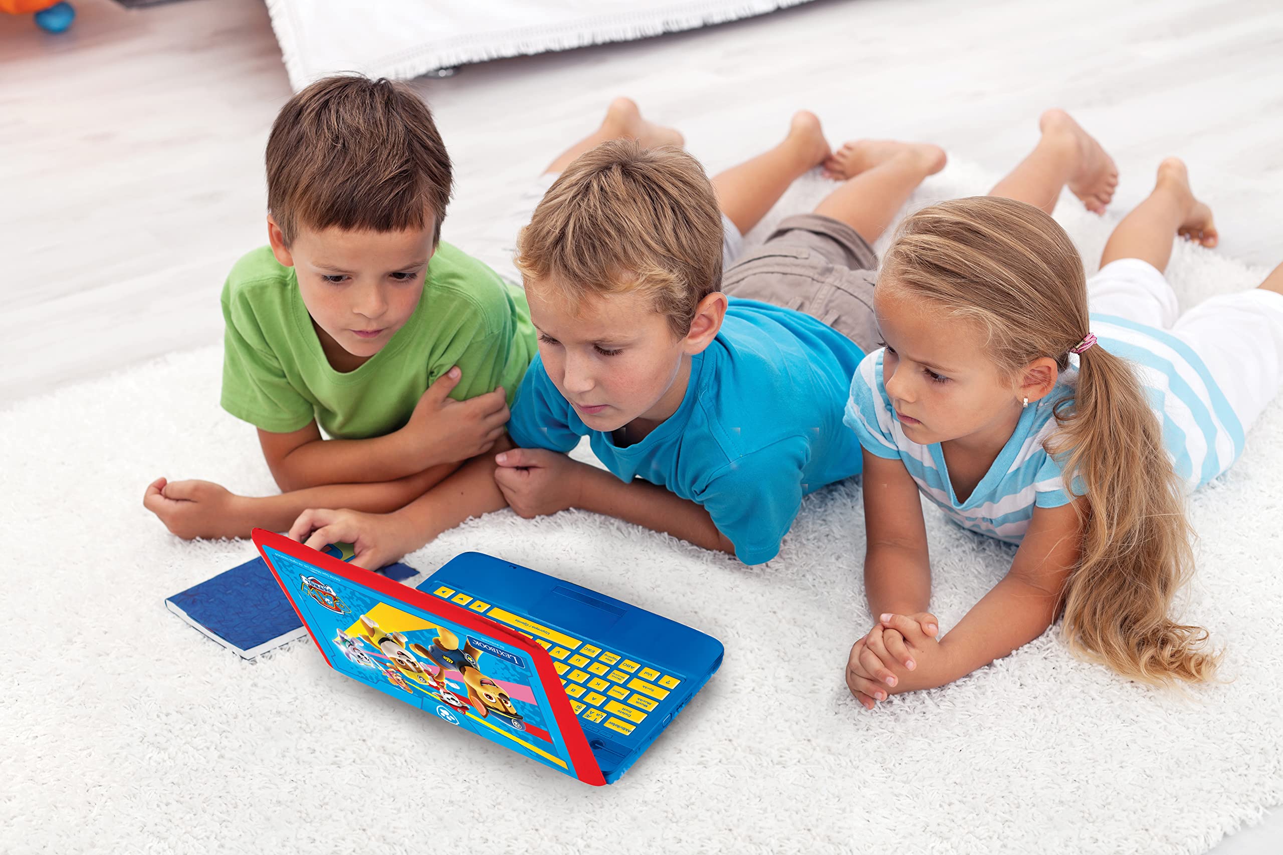 Lexibook Pat Patrol Computer Portatile educativo bilingue Olandese/Francese, Giocattolo per Bambini con 130 attività di apprendimento, Giochi e Musica, Blu, JC798PAi10