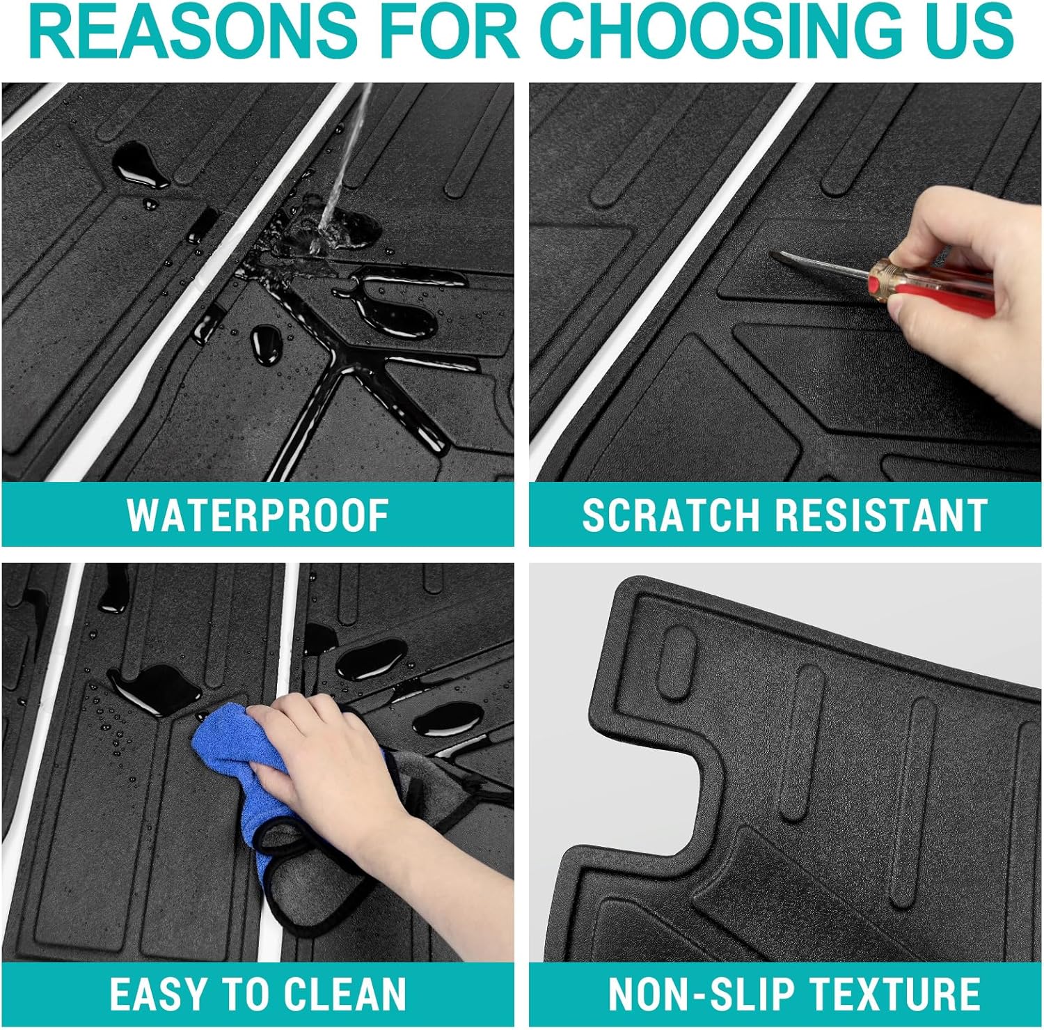 Backrest Mats Compatible with 2020-2025 Mercedes Benz GLE Class 5 Passenger (Not Fit Coupe), All Weather Cargo Liner Seat Back Covers TPE Protector Fit for Mercedes Benz GLE Accessories