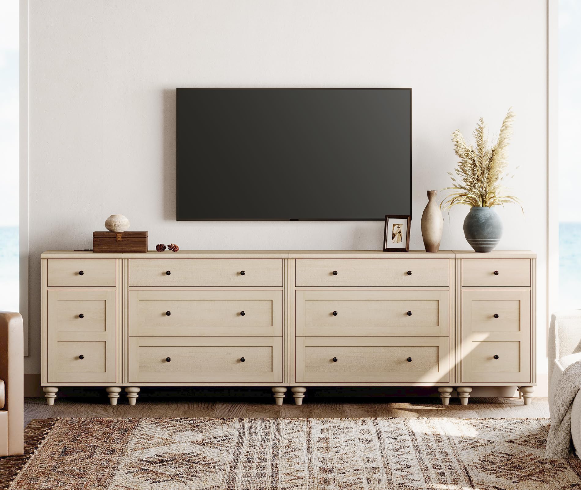 テレビボード 引き出し付き (TV cabinet with drawers) 幅180 奥行40.4 高さ46.5】ジュネス180テレビボード | 大川家具
