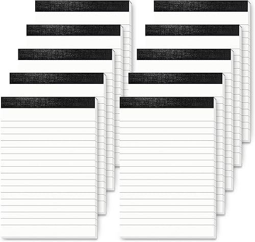 Paquete de 10 blocs de notas pequeños con rayas de escritura de 4 x 6 pulgadas, bloc de notas de papel, bloc de notas de 4 x 6 pulgadas, bloc de
