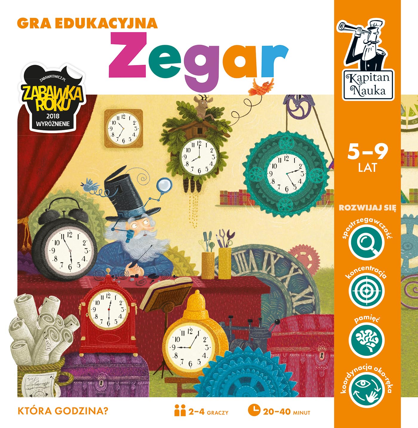 EDGARD Captain Science. Educational Game Clock