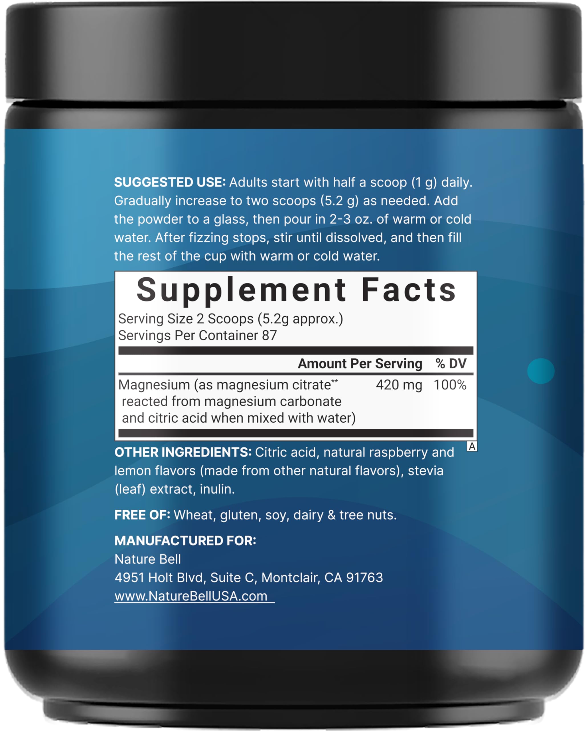 Calm Magnesium Powder, 1lb | Drink Mix for Sleep, Muscle, Bone & Mood Support – Sugar Free Lemon Raspberry Flavor – Chelated Magnesium Citrate for High Absorption – Vegan, Non-GMO — Amazon image 6