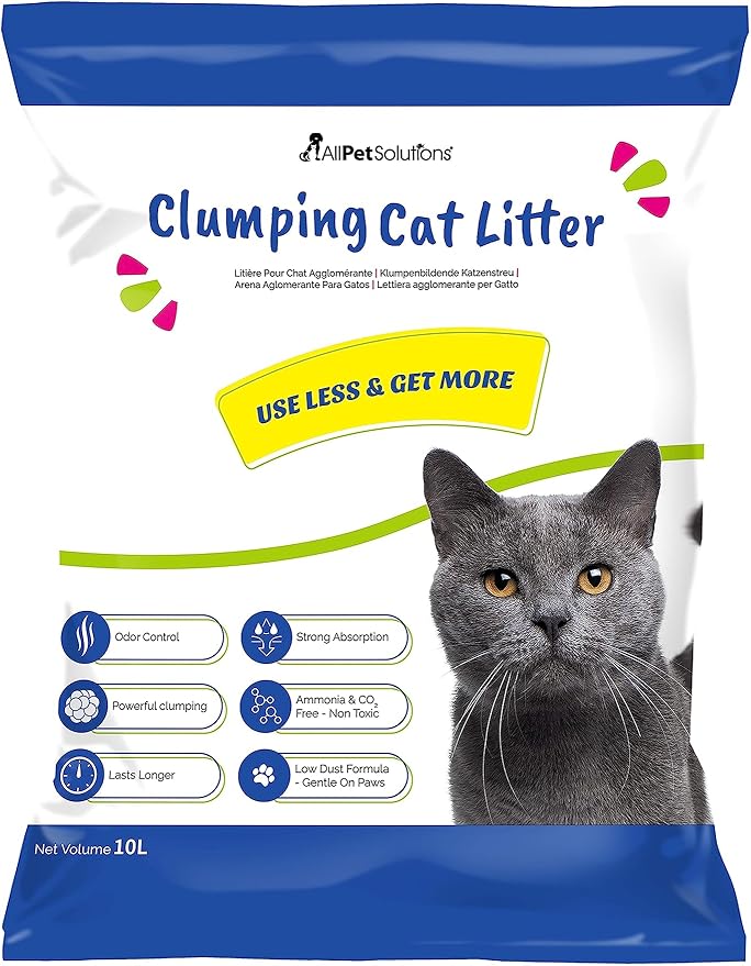 AllPetSolutions Low Dust Clumping Cat Litter 10L Highly Absorbent