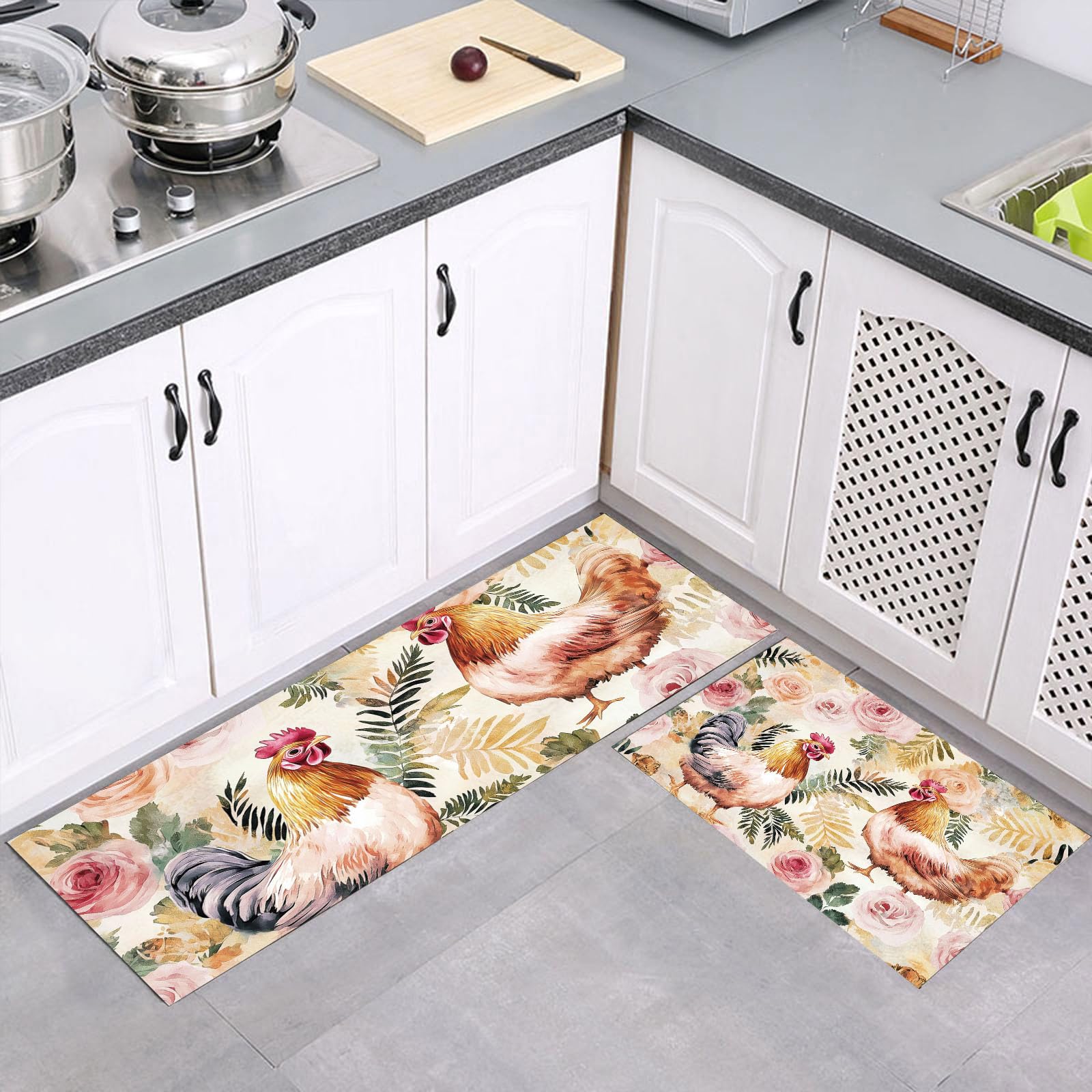 Alfombras de cocina de 43x150 y 43x75 cm ideales para dar vida y color al hogar