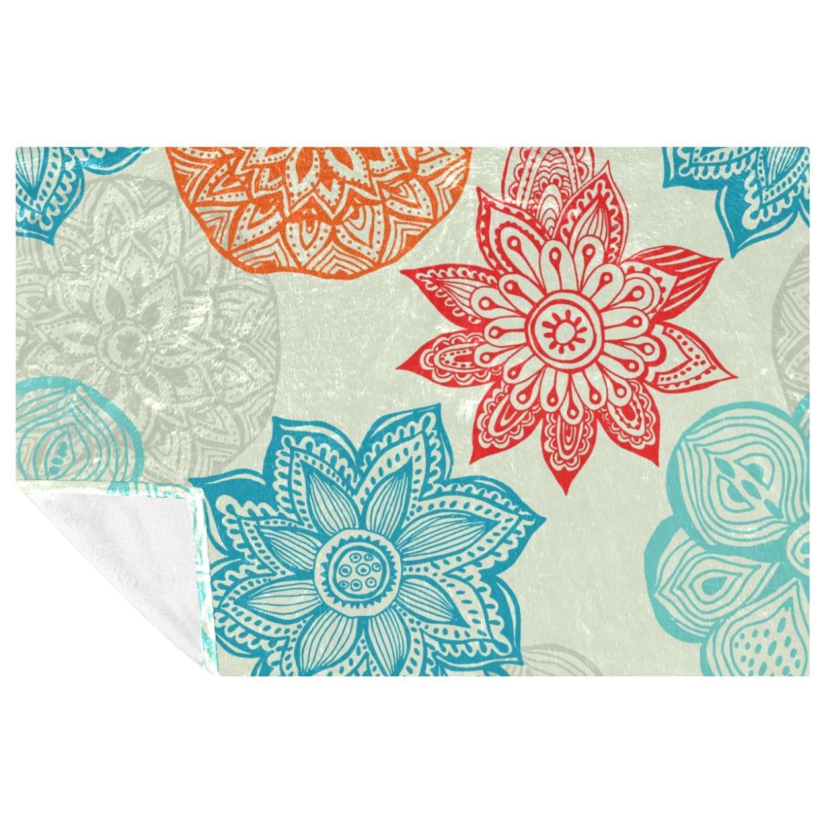 Couverture chaude pour lit contre le froid plaid mandala doux et cosy