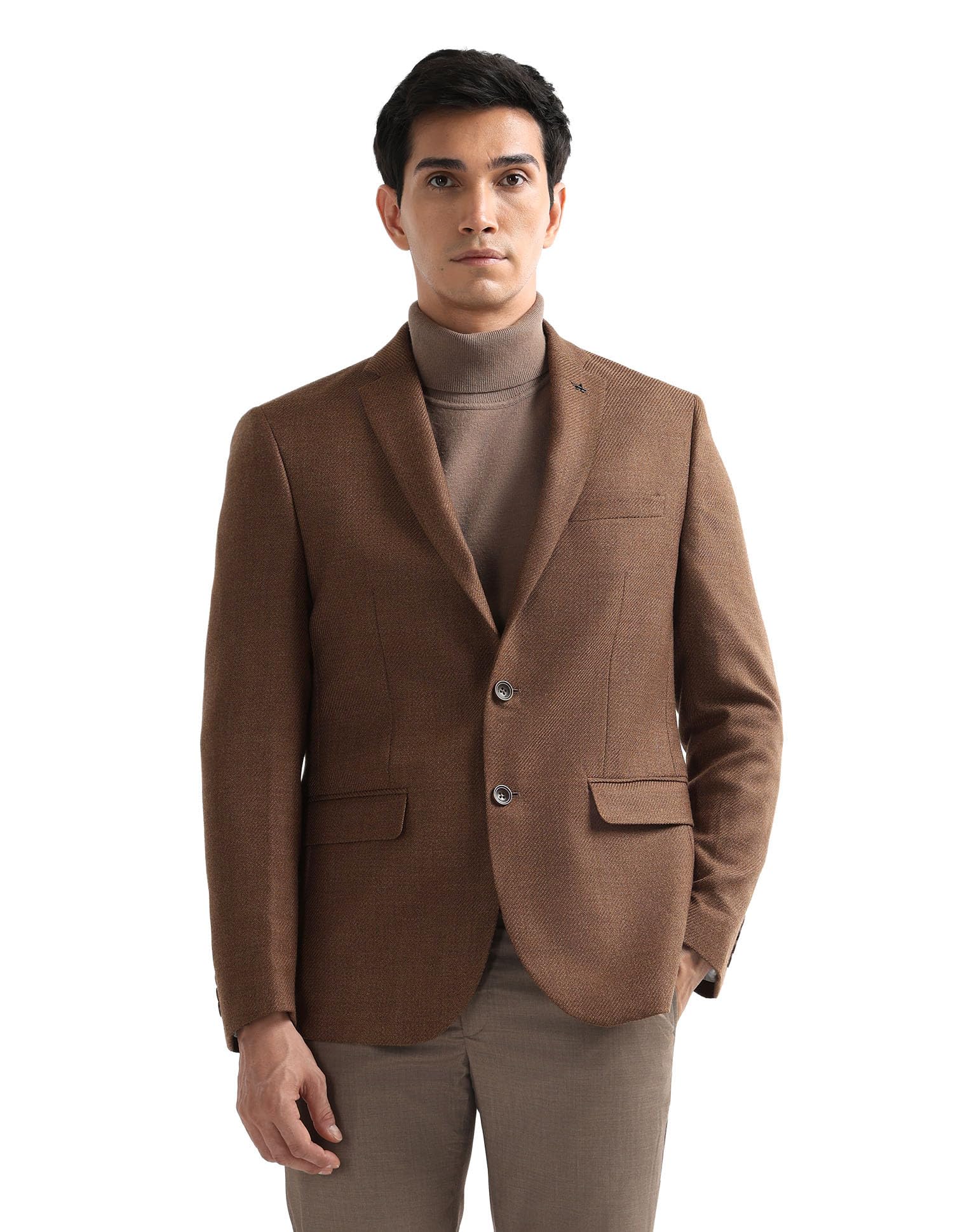 arrow Men's Textured Tailored Fit Blazer-picture-12