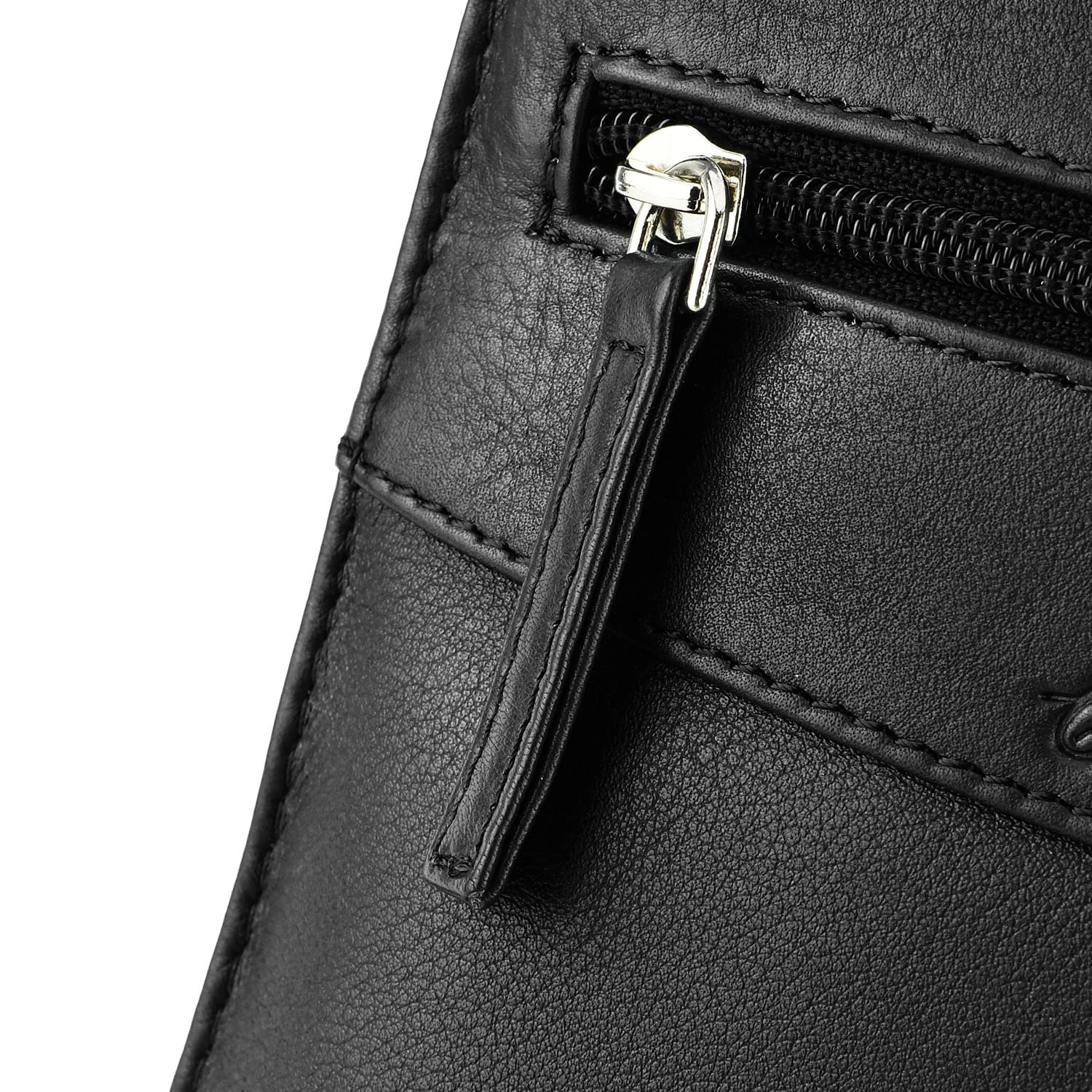 Conte Massimo - Bolso de Hombre de Piel Auténtica con Bandolera Ajustable y Múltiples Bolsillos