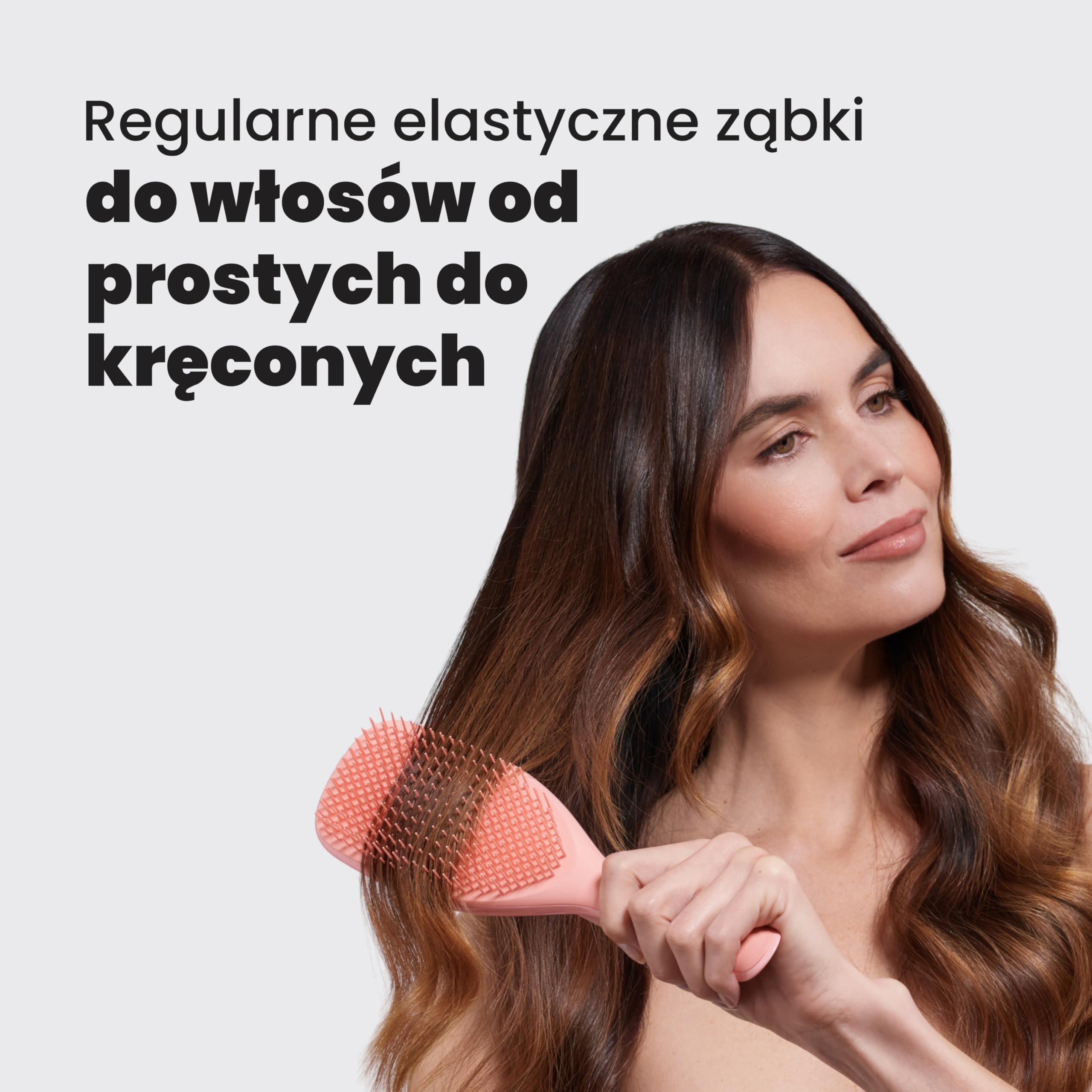 Tangle Teezer Ultimate Detangler - Szczotka do rozczesywania do gęstych, lokowanych i długich włosów - Dwupoziomowe ząbki zmniejszają łamliwość i eliminują splątania - Brzoskwiniowa poświata