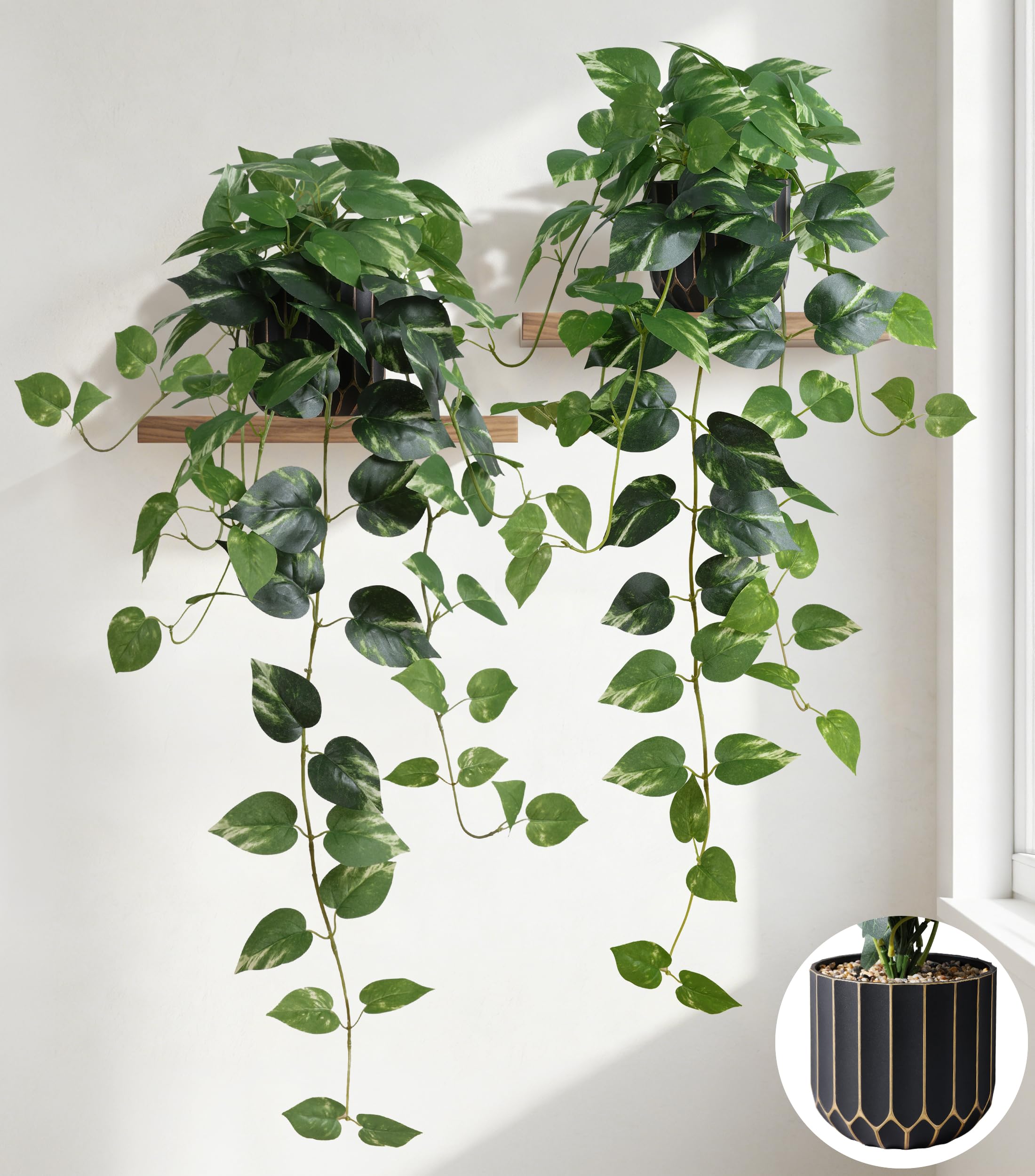 Photo 1 of FancyPlus Artificial Potted Pothos Plant