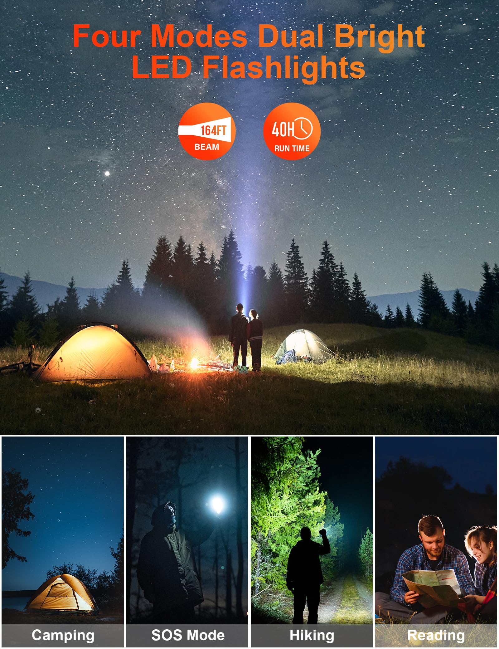 MINRISE Cargador de banco de energía solar, cargador de teléfono portátil de 40000 mAh integrado en 4 cables con entrada y salida USB C, cargador portátil de carga rápida PD de 20 W, batería externa