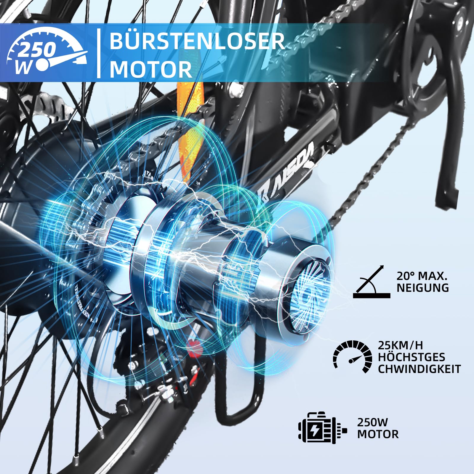 E-Bike Klapprad 20 Zoll Elektrofahrrad Mit 250W Motor 36V 13Ah Abnehmbarem Li-ion Akku Bis 100km Distanz,7-Gang,Pedelec Ebike E-Citybike E-Fahrrad Für Erwachsene