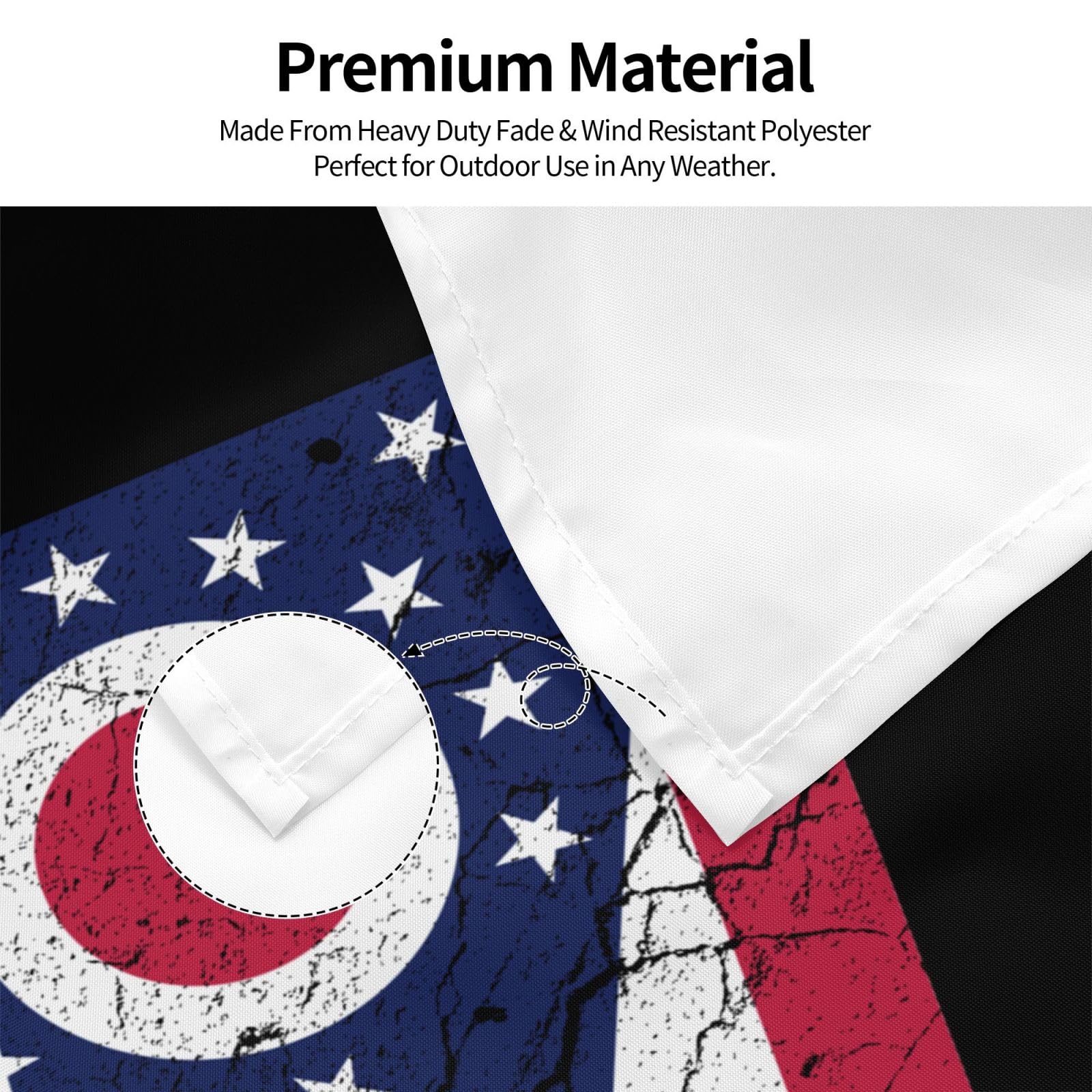 Amazon.com : QIZYOQA Flag Of Ohio Texture Effect Flag 4x6 Ft
