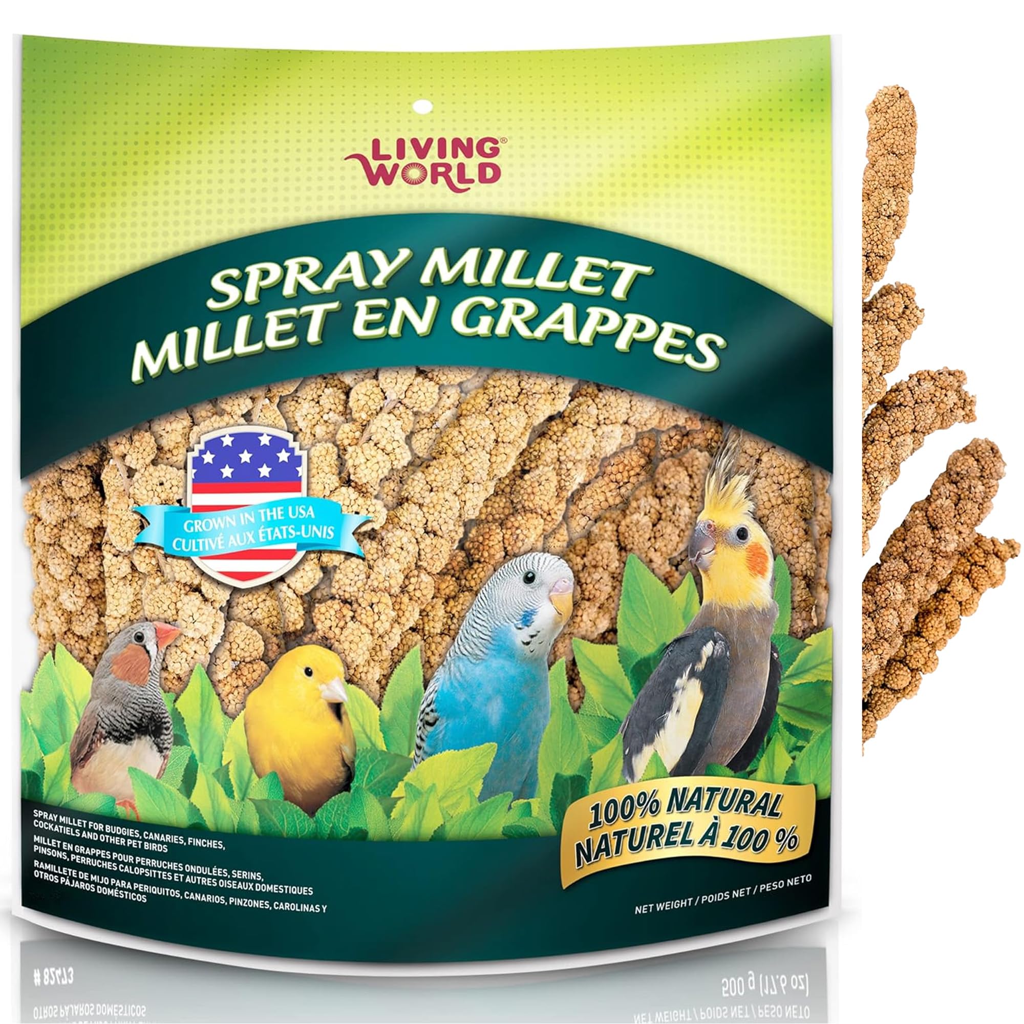Living World – Millet Spray for Birds, 5 Pounds – Premium Treat for Budgies, Canaries, Finches, Cockatiels and Other Pet Birds