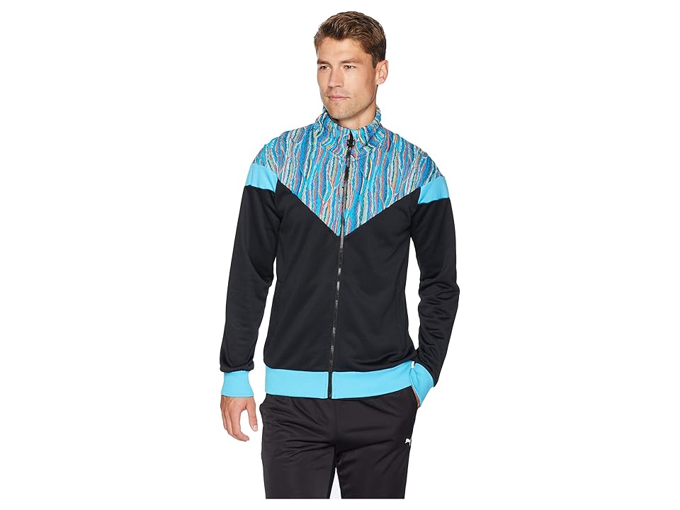 

PUMA PUMA X COOGI Track Jacket (Puma Black/Blue Atoll) Men's Coat