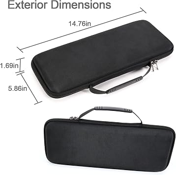 RAIACE Hard Storage Case Compatible with Apple Magic Keyboard Numeric Keypad + Apple Magic Mouse. (Case Only) - Black