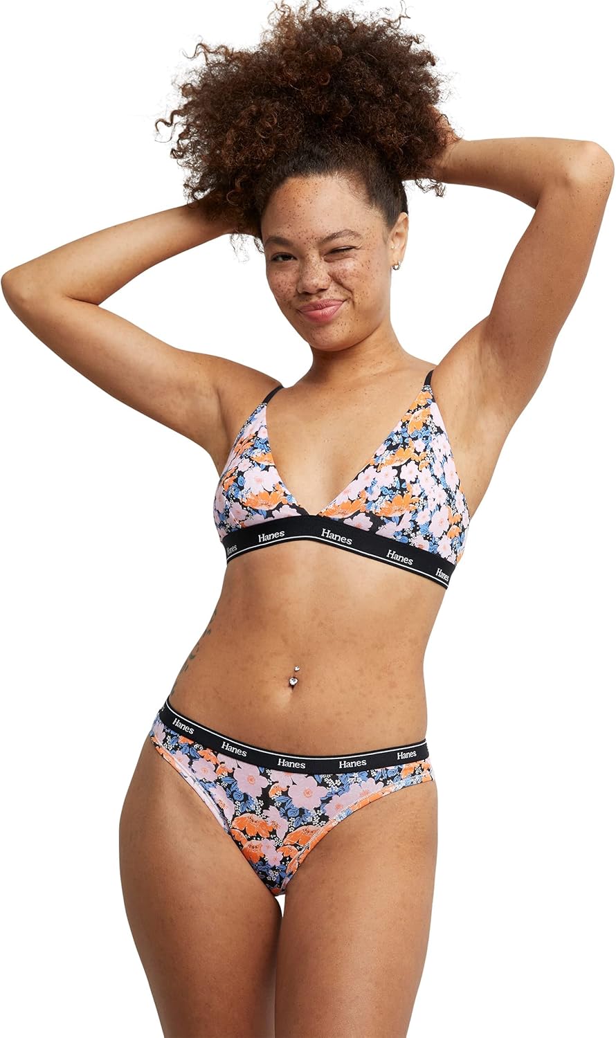 Hanes Women's Originals Thong Panties, Breathable Stretch Cotton Underwear, Assorted, 6-Pack - Image 6