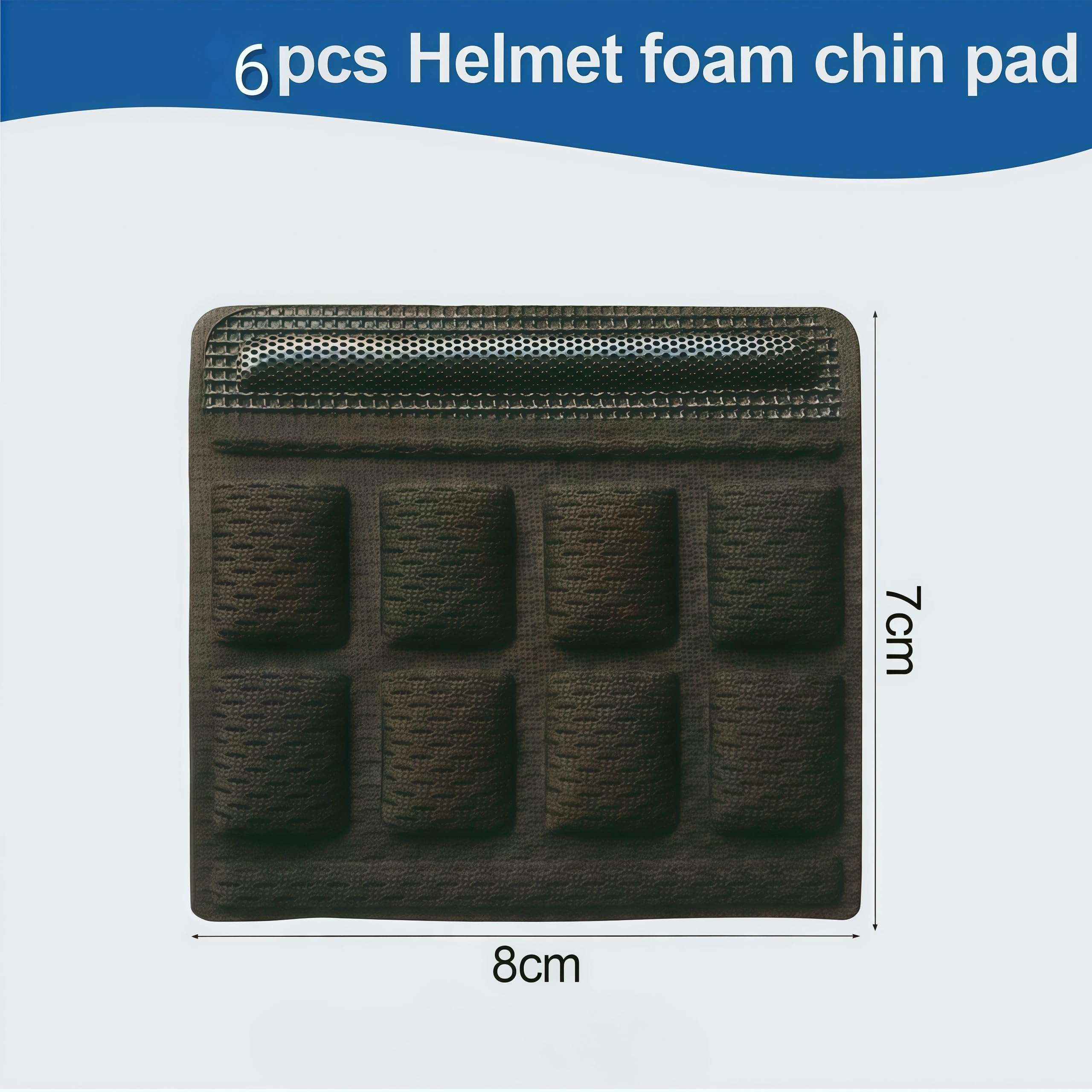 6 Pièces Protège-mentons en Mousse Rembourrage Confortable Coussinets de Remplacement Universels Mentonnières Douces Éponge pour Casque Cyclisme Motocyclisme