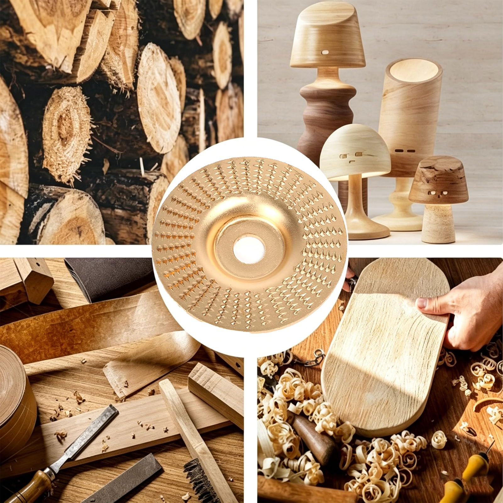 3 Stück Wolframcarbid-Schleifer, Schleifscheibe Wolframkarbid-Rad & Wolframkarbid Scheibe für Winkelschleifer – Wolframcarbid Scheibe zum Holz schleifen, schnitzen & schneiden (FlatSurface)