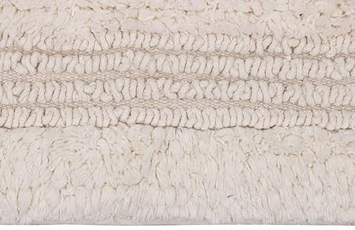 Miniatura 7 de WOVEN ST. Alfombra de baño de algodón, tapete para spa, ducha de tocador, baños principales, ropa de cama absorbente de agua, 100% algodón,