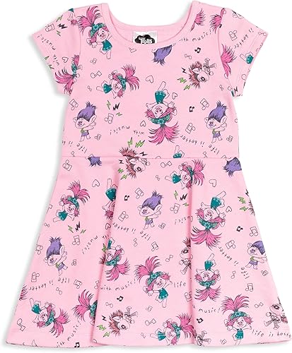 Miniatura 7 de DreamWorks Trolls Poppy - Vestido de rizo francés para niñas pequeñas a niños pequeños
