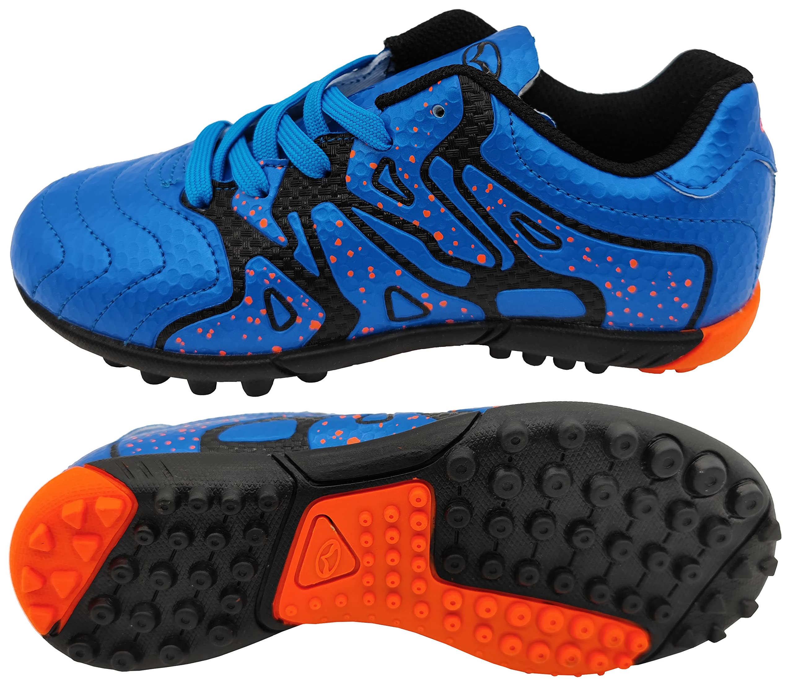 Kid‘s Soccer Turf Cleats Shoes Boys Girls Football Boots Youth Sky TBG-S75523/Blue-39