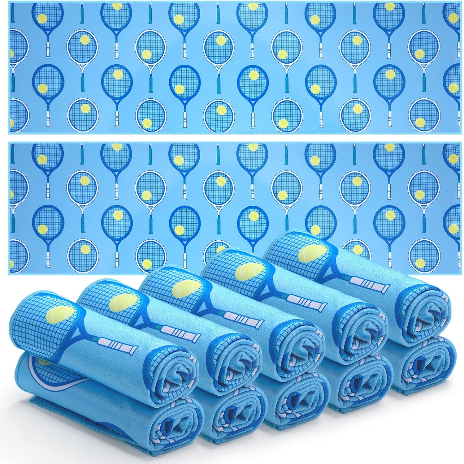 Peryiter 12 Count Tennis Cooling Towel Gifts 40 x 12 Inch Microfiber Breathable Chilly Fast Drying Ice Towel for Coach Team Gift Women Men