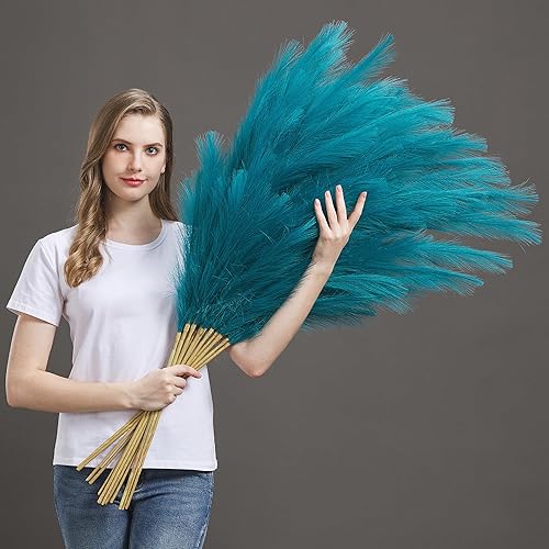 Aurora Prime 7 piezas de hierba de pampa sintética de 45 pulgadas  375 pies para decoración de hierba de pampa grande de alto - 18 ramas de cada uno
